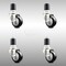 Service Caster 3 Inch 316SS Black Polyurethane Swivel 1-7/8 Inch Expanding Stem Caster Set SCC SCC-SS316EX20S314-PPUB-BLK-178-4 - alternate 3
